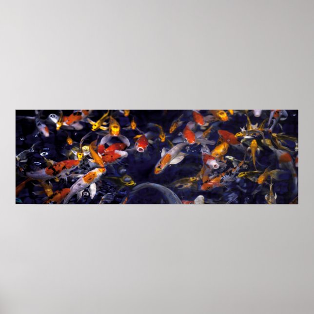 PÓSTER PESCADO KOI SOBRE FLUJO (Frente)