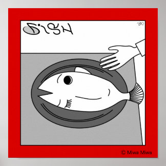 Póster Pescado o Chica