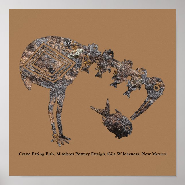 Póster Pescado para comer rana, Poster de diseño de alfar (Frente)