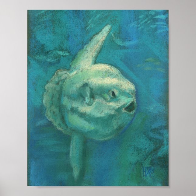 Póster Pescado solar, Mola Mola Ocean Underwater Animals  (Frente)