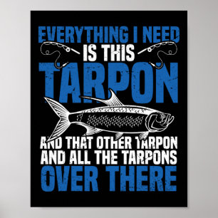 Póster Pescado Tarpon Pescado Rod Y Reel Combo Tarpon