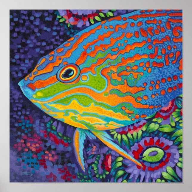 Póster Pescado tropical brillante I (Frente)