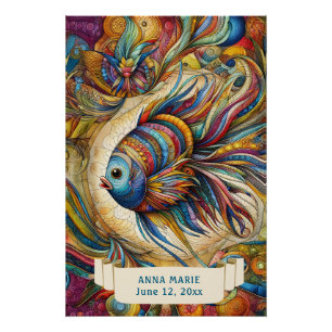 PÓSTER PESCADO TROPICAL COLORIDO Y AGRADABLE PARA LOS NIÑ