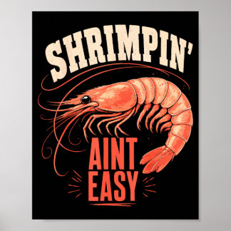 Póster Pescador de camarones pesca costera de camarones