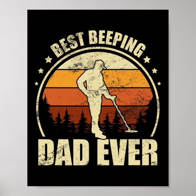 Póster Pescador de detección metalizado - Pescador de det (Frente)