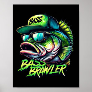 Póster Pescador de lubina de boca grande