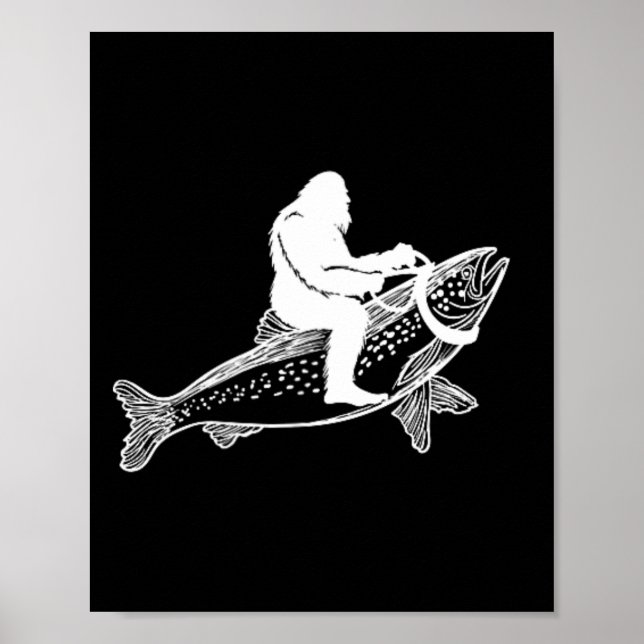 Póster Pescador de trucha pescadora de pata sasquatch (Frente)