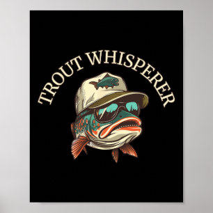 Póster Pescador de Truchas Divertido Aventurero 