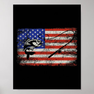 Póster Pescador Del Día De La Independencia De La Bandera