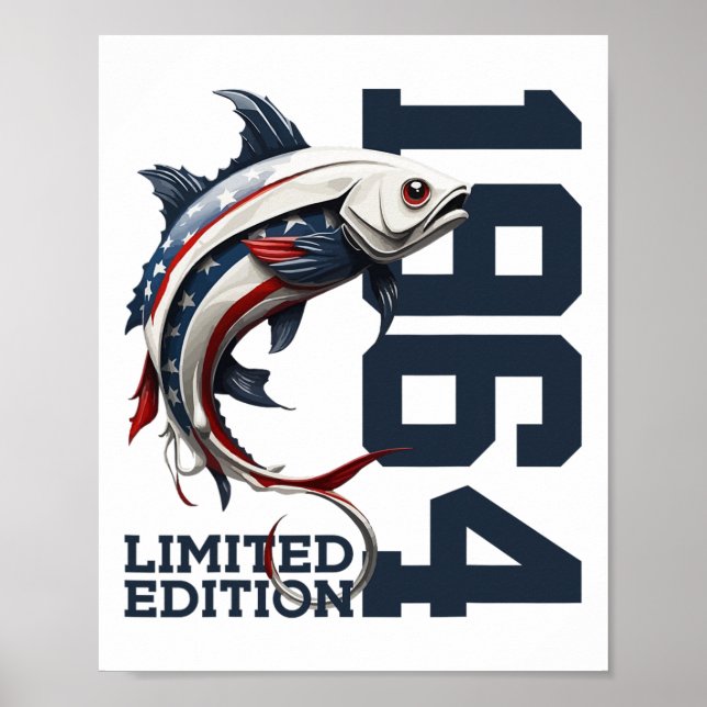 Póster Pescador Edición Limitada Cumpleaños 61 1964  (Frente)