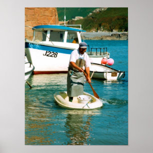 Póster Pescador en el puerto de Bonne Nuit