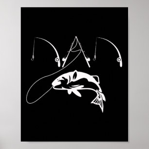 Póster Pescador papá papá padre Día de regalo