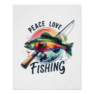 Póster Pescador Regalo Paz Pesca