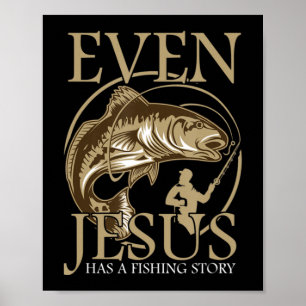 Póster Pescador Religioso Cristiano Incluso Jesús Tiene P