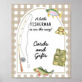 Póster Pescador - tarjetas y regalos para baby shower