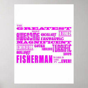 Póster Pescadores chicas: Pescador Rosa Grande