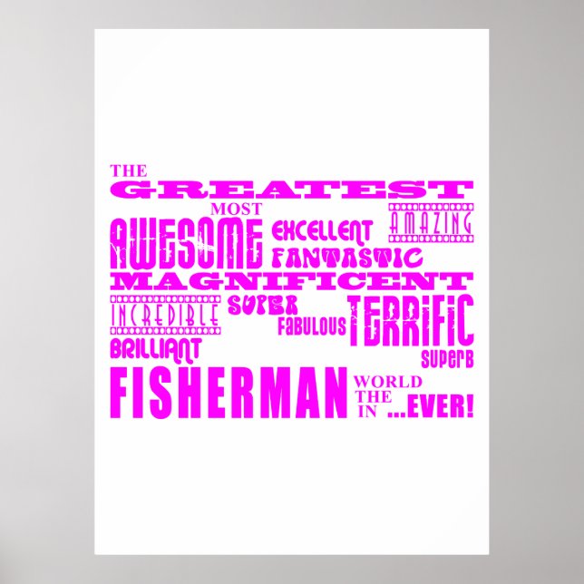 Póster Pescadores chicas: Pescador Rosa Grande (Frente)