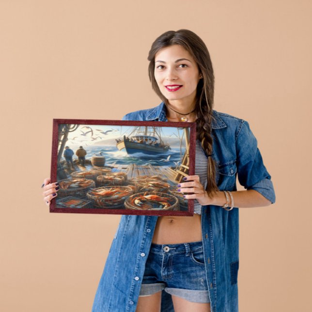 Póster Pescadores de la cosecha del crepúsculo que recoge (Subido por el creador)