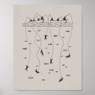 Póster Pescadores de los hombres - Mateo 4:19 Jesús