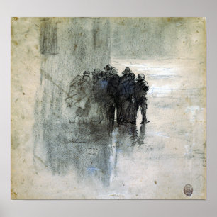 Póster Pescadores de Winslow Homer en los encerados,