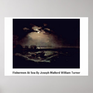 Póster Pescadores en el mar de José Mallord Guillermo