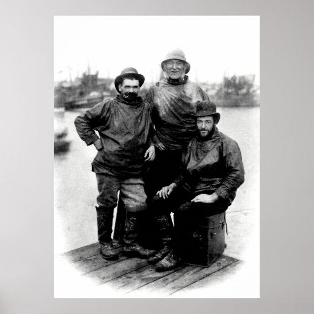 Póster Pescadores sonrientes (Frente)