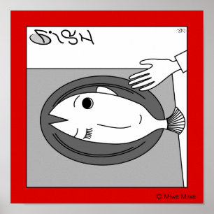 Póster Pescados o chica