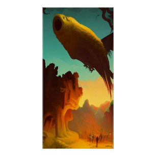 Póster Pescahalcón y toro