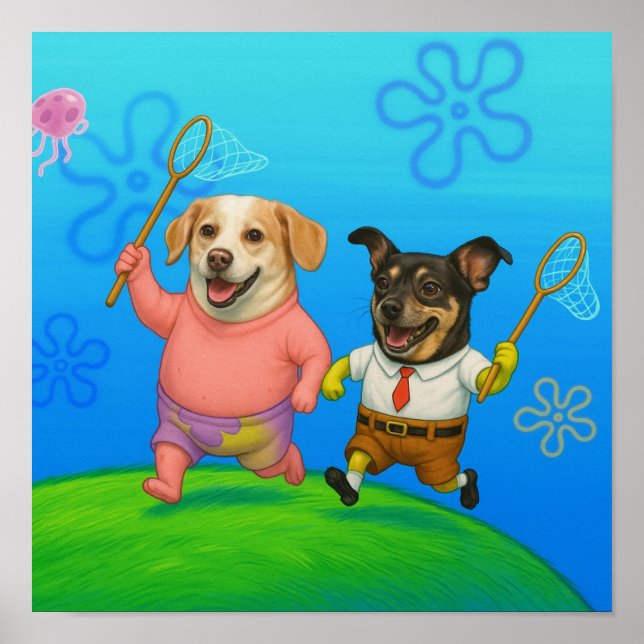 Póster "Pescando medusas" (Frente)