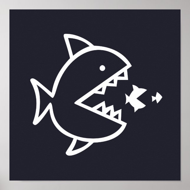 Póster PESH náutico con dientes | (Frente)