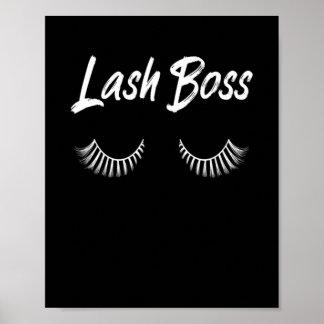 Póster Pestañas Jefe Maquillaje Cosméticos