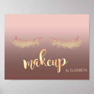 Póster Pestañas modernas brillantes, artista de maquillaj