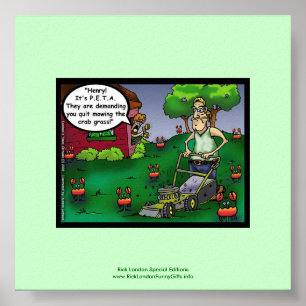 Póster PETA y el gracioso Poster del Personalizado Crabgr
