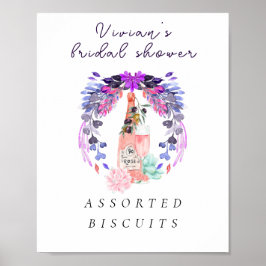 Póster Petales y Prosecco Champán Ducha de novia Comida