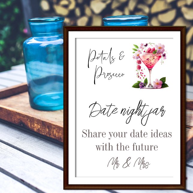 Póster Petales y Prosecco Floral Bridal Shower Date Juego (Subido por el creador)