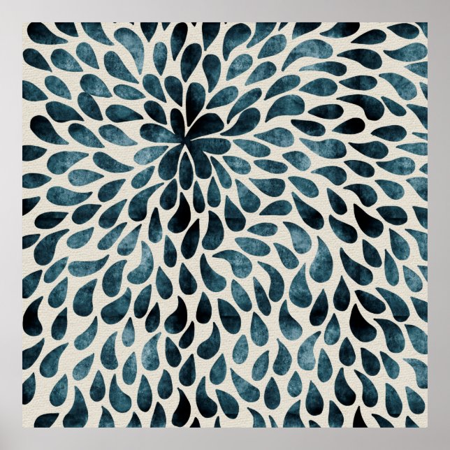 Póster Pétalos de flores abstractos florales (Frente)