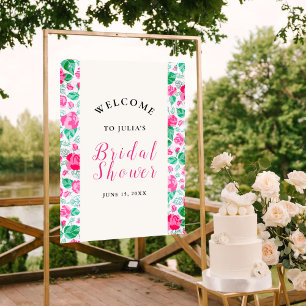 Póster Pétalos de rosa verde rosa Flores Jardín Boda