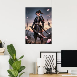 Póster Pétalos de sangre - El Poster de Samurai Negro