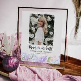 Póster Pétalos Púrpura Suave Para Siempre En Nuestro Cora