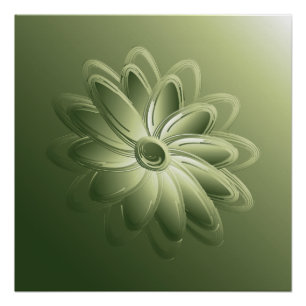 Póster pétalos verdes