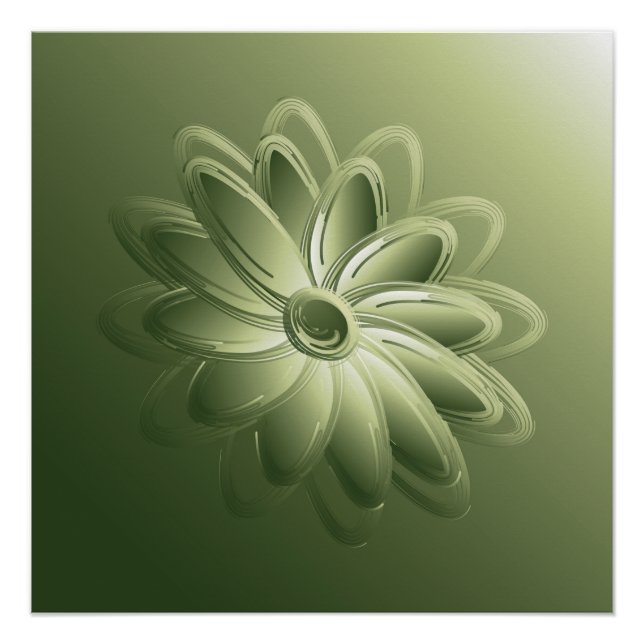 Póster pétalos verdes (Anverso)