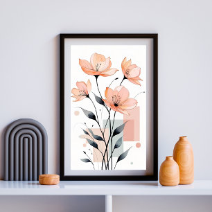 Póster Pétalos y Geometría
