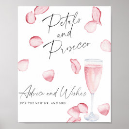 Póster Pétalos y Prosecco - consejos y deseos