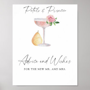 Póster Pétalos y Prosecco - consejos y deseos