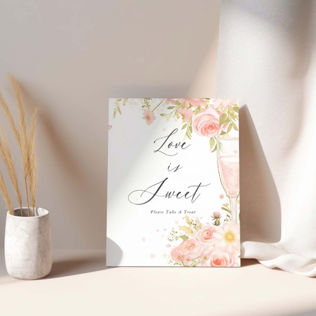 Póster Pétalos Y Prosecco Ducha De Novias El Amor Es Dulc (Subido por el creador)