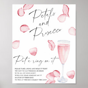 Póster Pétalos y Prosecco - pon un anillo en el juego