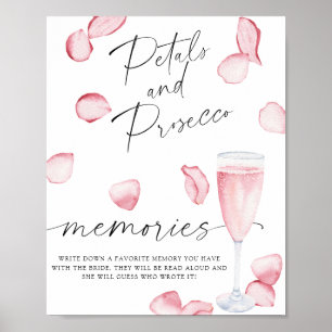Póster Pétalos y Prosecco - recuerdos con la novia
