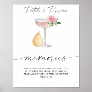 Póster Pétalos y Prosecco - recuerdos con la novia