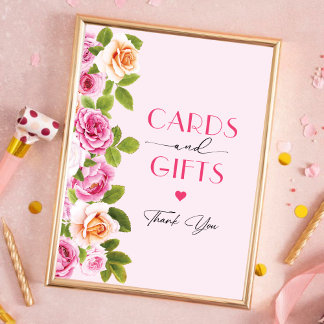 Póster Pétalos y tarjetas y regalos florales rosas Prosec