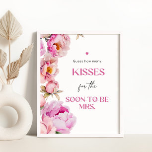 Póster Petals novia rosa brillante Cuántos besos